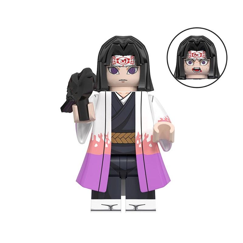 Wm6162 Anime Series Demon Slayer Mouth Flat Yin And Izumi Zhenmen Tanjiro Figurine Building Blocks