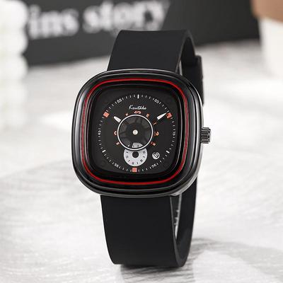 Relógio de Quartzo Unissex com Pulseira de Silicone Estilo Coreano - Moda Jovem Tendência