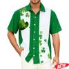 2026 St. Maglietta di San Patrizio per Uomo Donna Stampa 3D Trifoglio Irlandese Camicia Hawaiana Street Manica Corta Top Camicie Casual con Bottoni