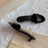 Grape Mother High-heeled Sandals Women's Fashion Outer Wear One Word with Slippers Comfortable and Versatile Huizhou Women's Shoes 2025 New
