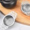 Stainless Steel Double Ear Tea Filter Easy Clean Lace Tea Infuser Hanging Tea Strainer  Restaurant