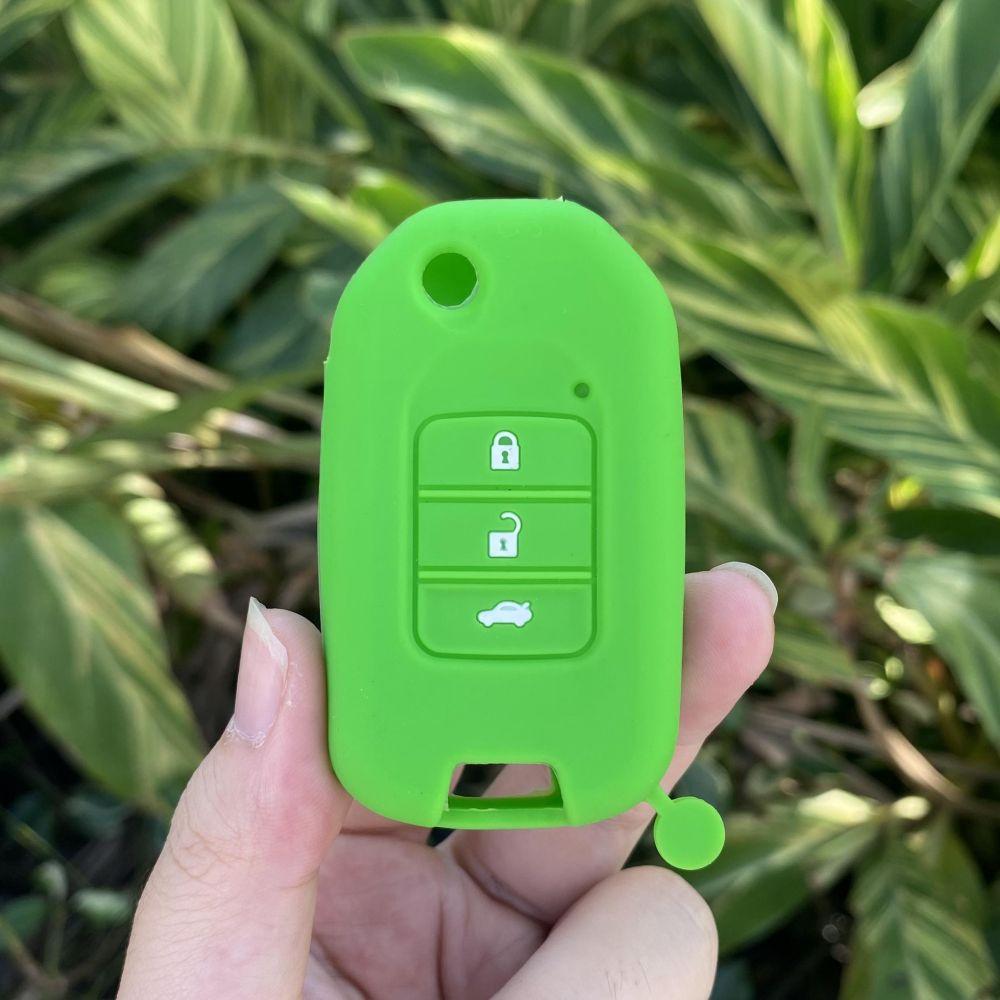 2 3 Buttons Silicone Car Key Cover Protect Skin Shell Rubber Case for Honda Accord 9 Crider Civic Jade SPIRIOR CR-V Fit Flip Key