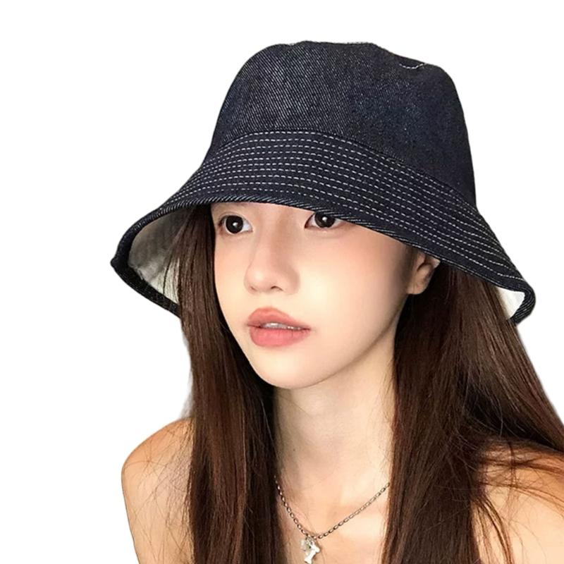 Japanese Style Reversible Bucket Hat Lightweight Breathable Polyester Unisex Adjustable For Outdoor Travel