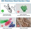 120 Pcs Greenhouse Clips, Garden Clips for Netting, Stainless Steel Greenhouse Clamps, Have a Strong Grip to Hold Down The Shade Cloth or Plant Cover