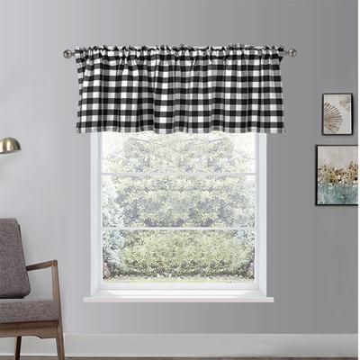 Cortina blackout de 2 painéis ou 1 painel para janela de cozinha/banheiro/sala de estar/quarto, bolso de haste decorativo de privacidade, janela curta
