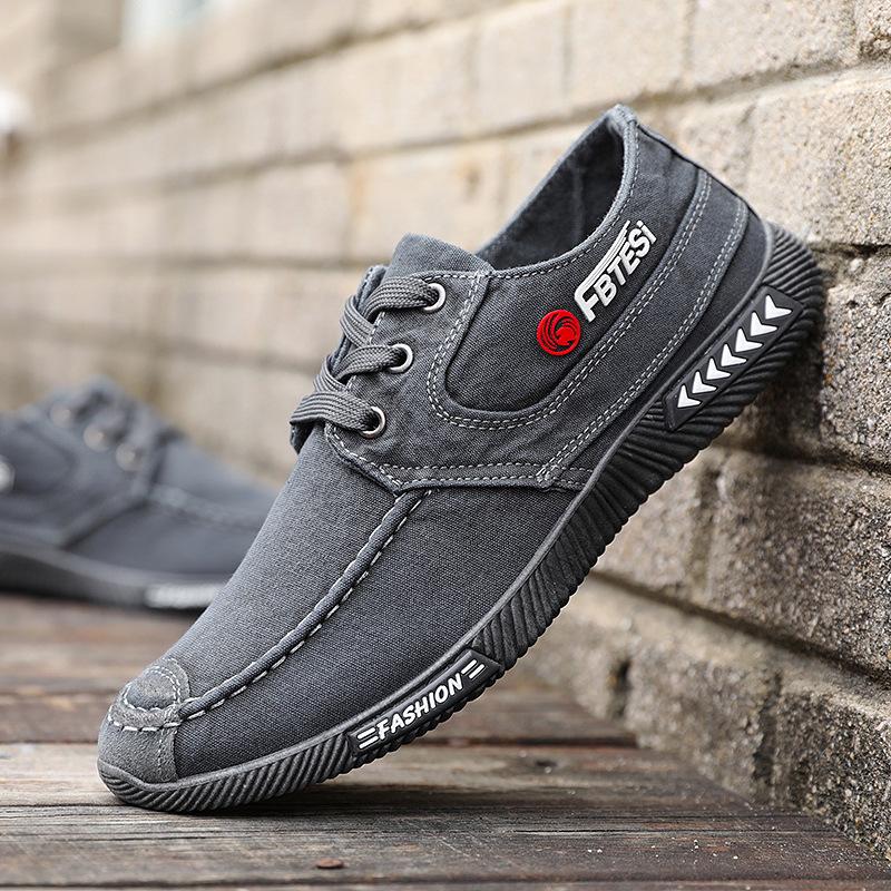 Vår och höst Canvas Skor Halkfria Casual Skor Herr Sneakers Andas Män Skor