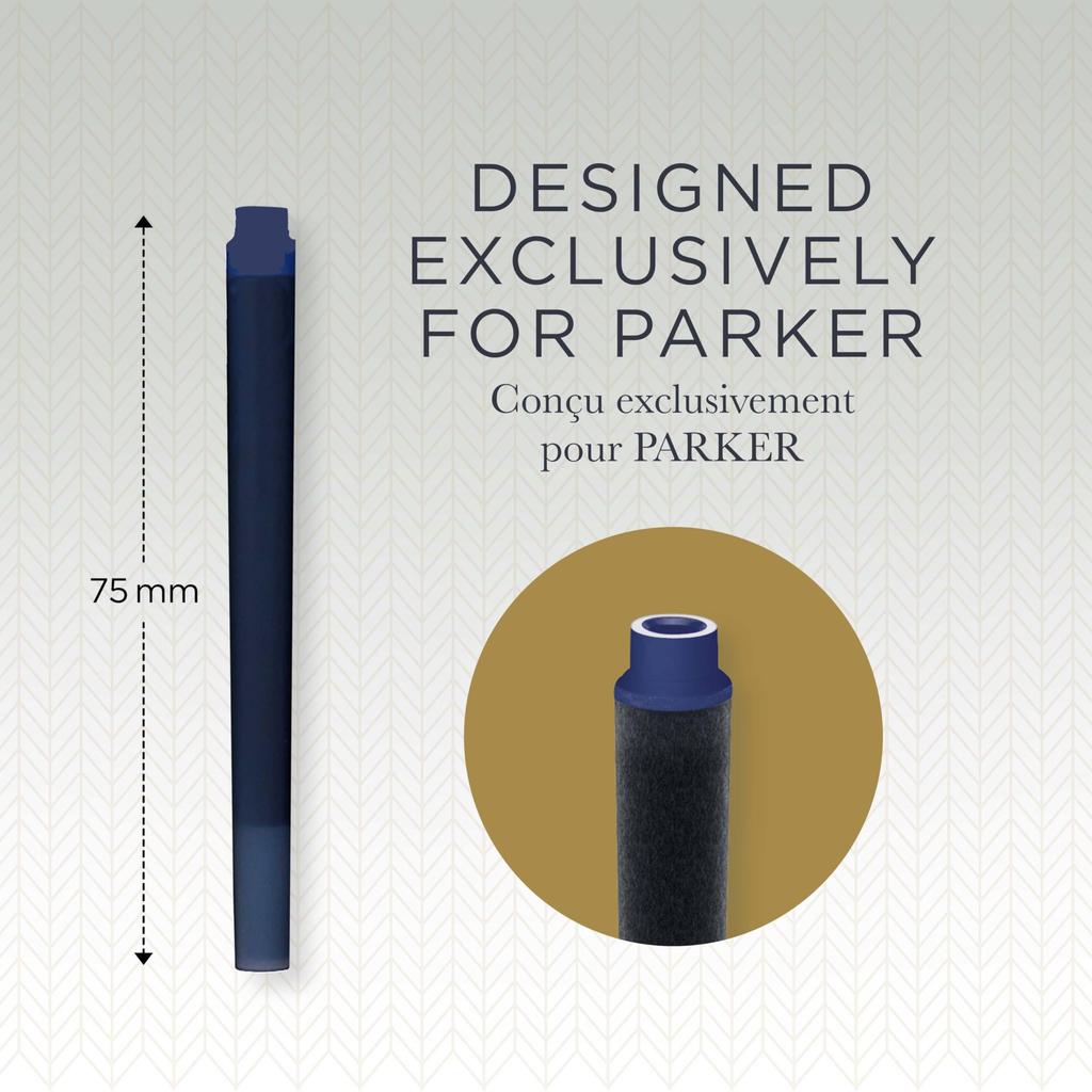 Parker Quink Cartridge Ink Blue 1950384 5-pack