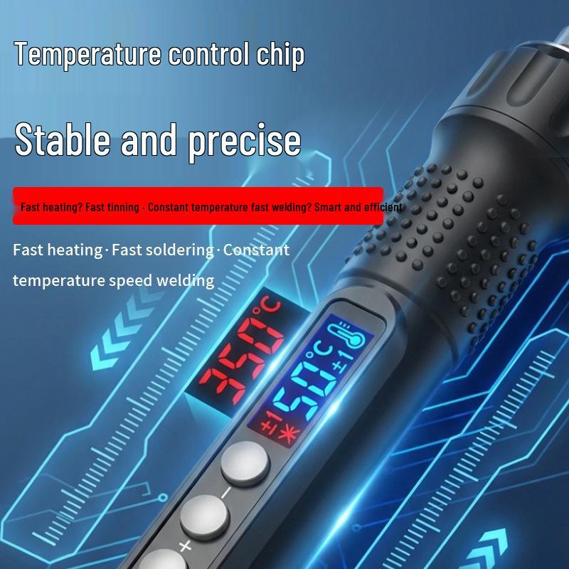 Hanbao 200W High-Power Electric Soldering Iron with Adjustable Temperature and Digital Display.