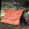 Portable Single Layer Aluminum Film Triangular Tent - Outdoor Disaster Relief/Camping Simple Temporary Thermal Sleeping Shelter