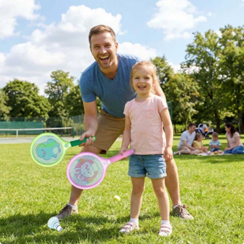 Portable Badminton Tennis Set Anti-slip Badminton Children’s Toys Plastic Rackets with Ball Kids