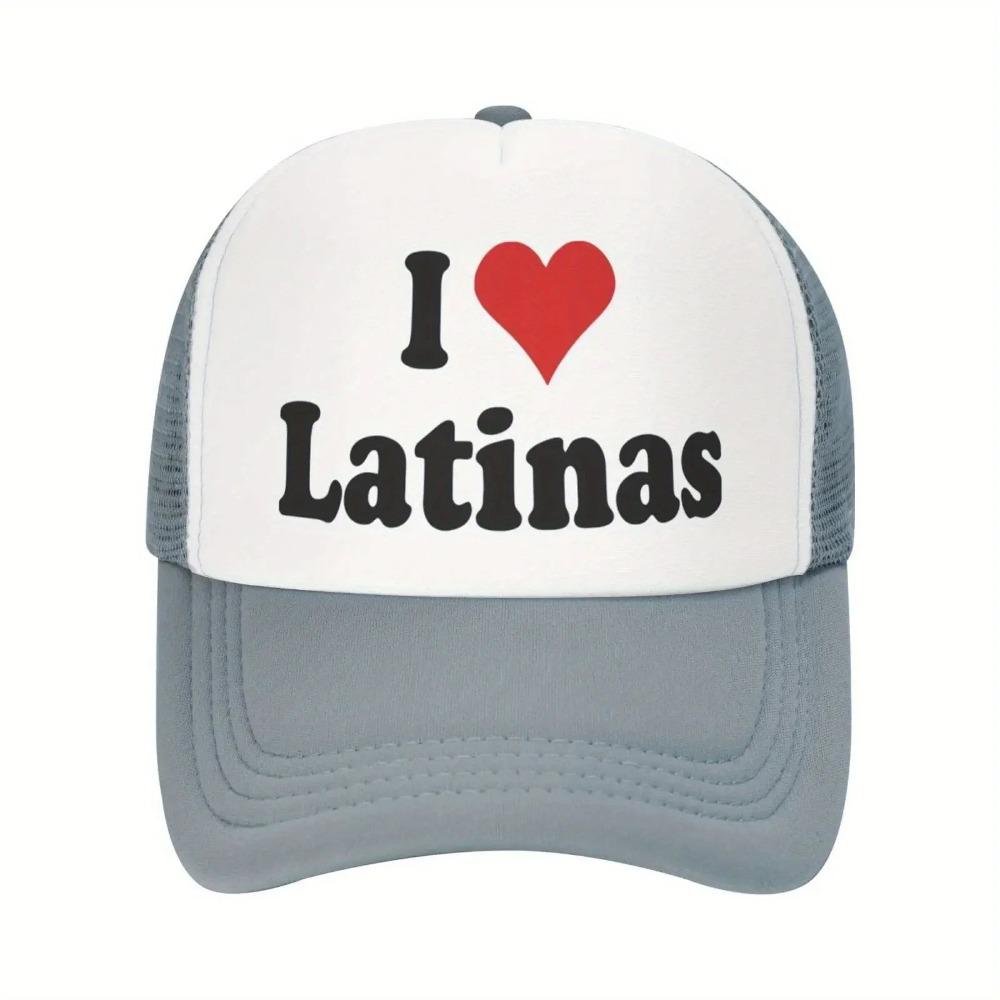 Mi Piacciono le Latina Cappellino da camionista Regolabile Rete Cappellino da baseball Casual Poliestere Estate Stile Sportivo Esterno Protezione Solare Moda