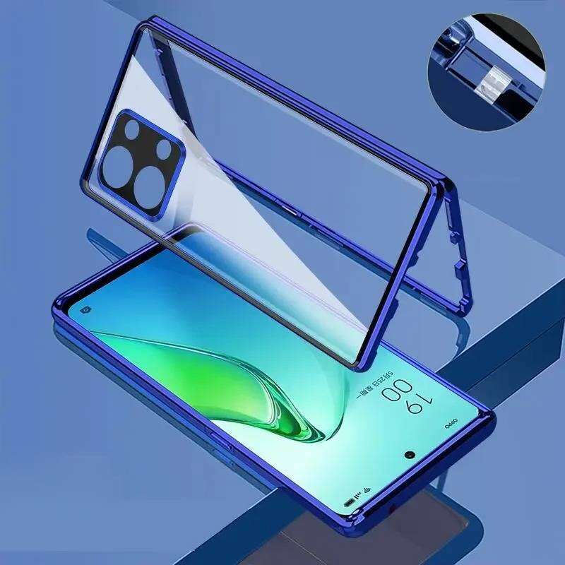 Case for Redmi Note 13 Pro Pro+ 14 5G with Double Sided Tempered-Glass & Metal Frame Phone Bumpers Full Lens Protection Cover