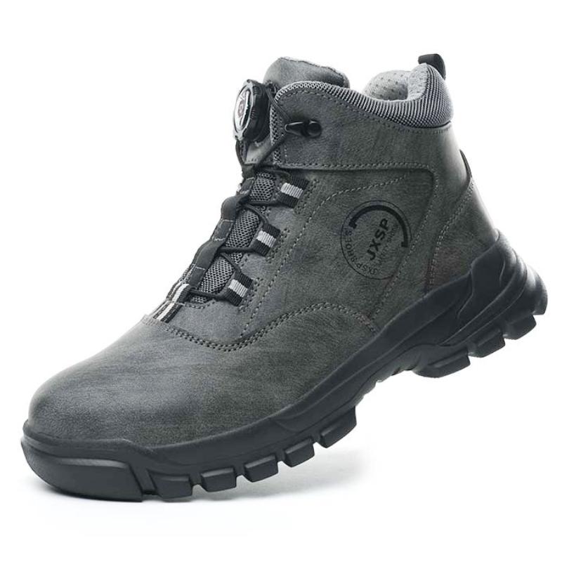 rotating button safety shoes anti smash steel toe work boots industrial construction puncture proof autumn winter work shoes