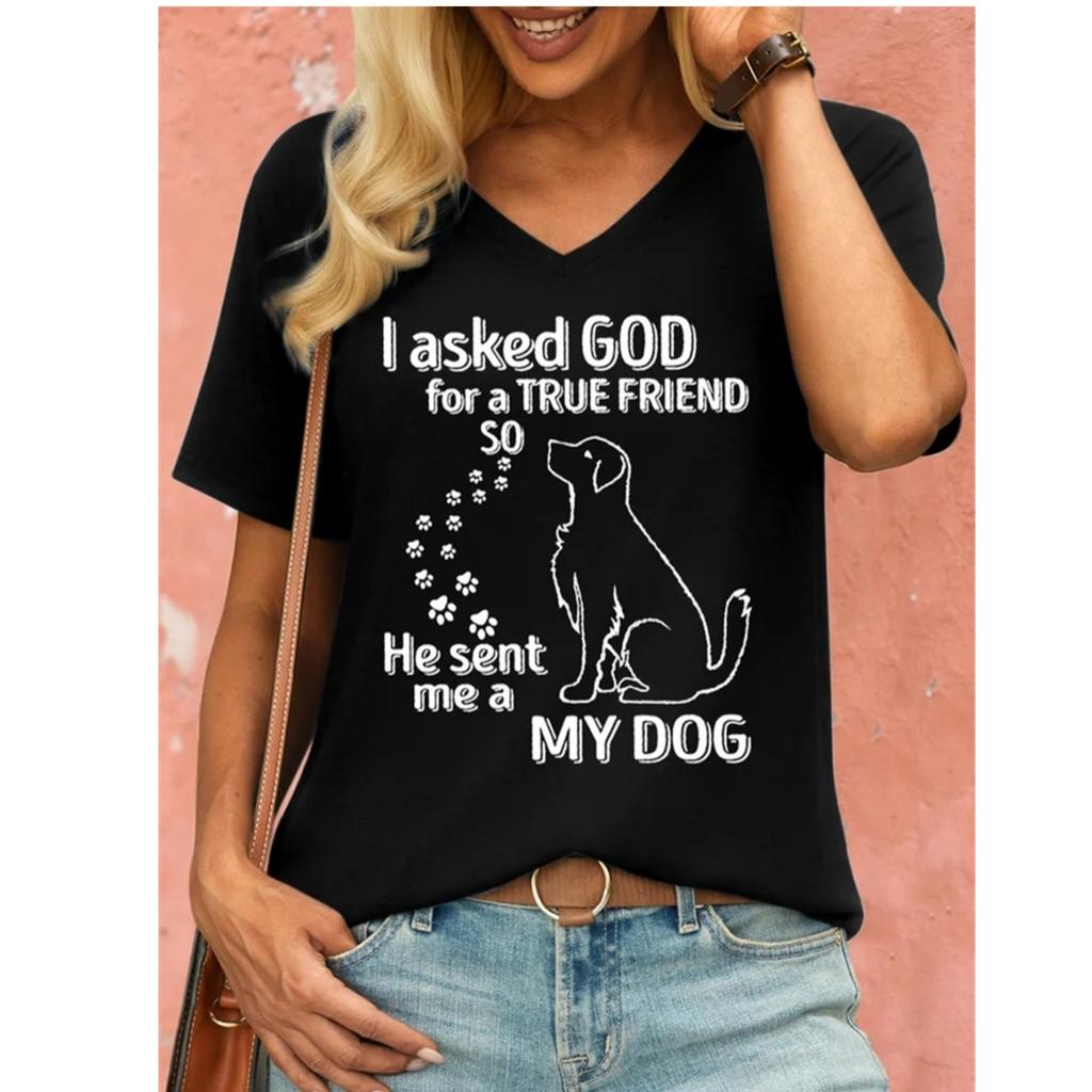 TShirt Women Summer Cute Cat Print V-Neck Sexy Polyester Harajuku Casual Pullover Cartoon Animals Female Streetwear Ladies Tops