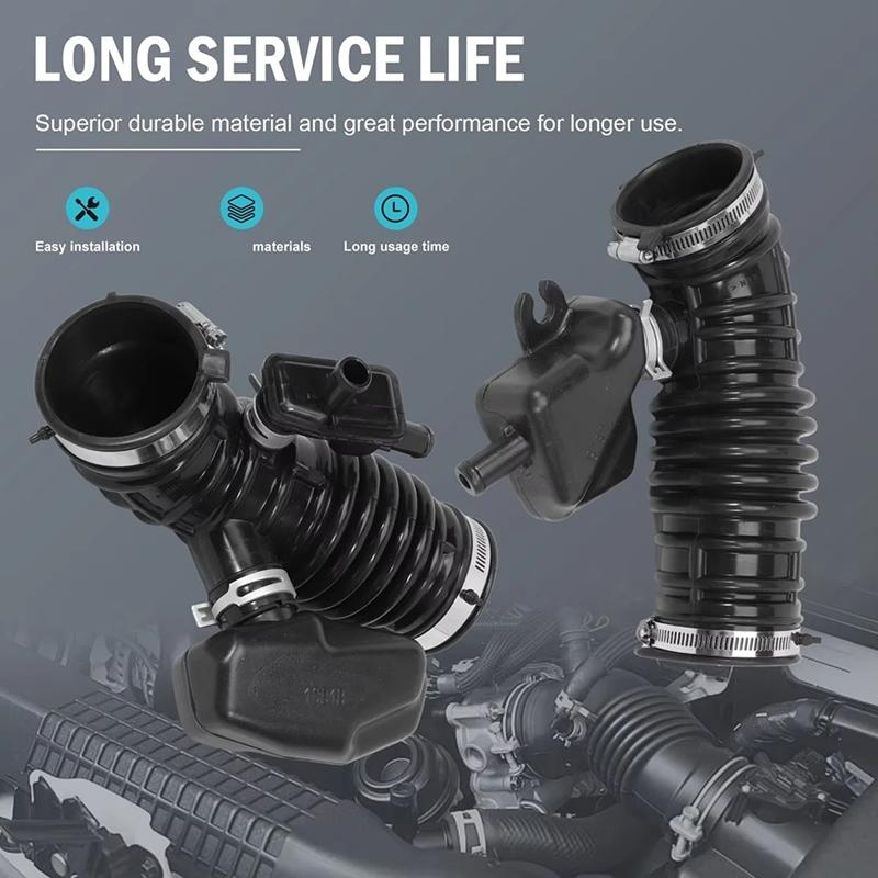 2Pcs Driver & Passenger Side Air Cleaner Intake Hose For Infiniti FX35 2009-2012 16576-1CB0A