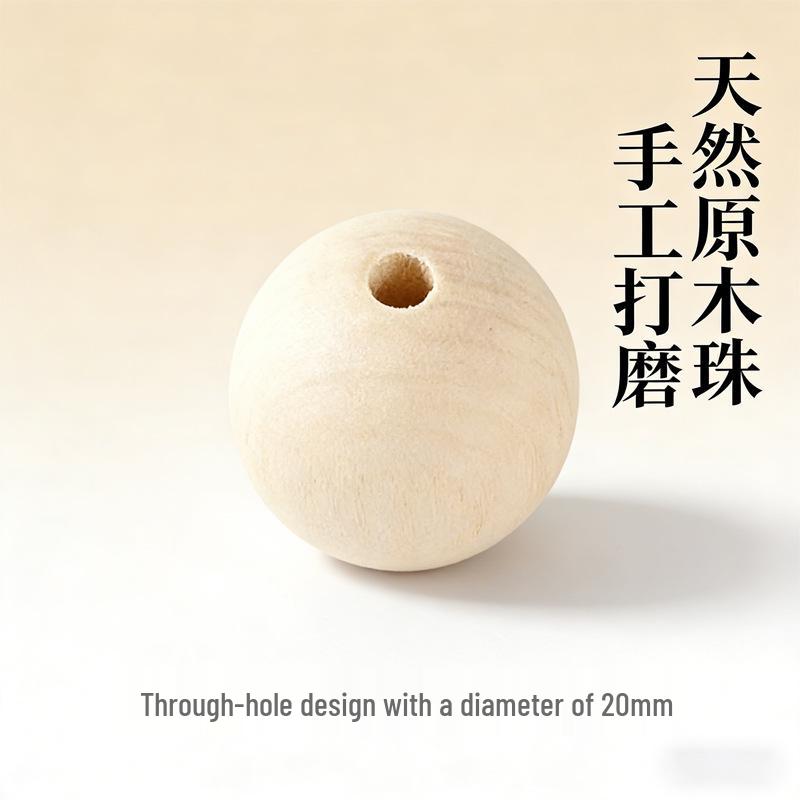 Natural Wooden Beads: Loose, Round, 4-50mm with Holes for DIY Stringing