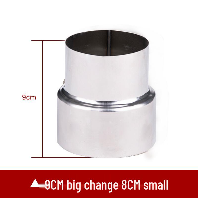 Conector Reductor pentru Coș de Fum din Oțel Inoxidabil pentru Încălzitor de Apă pe Gaz, 6cm la 5cm