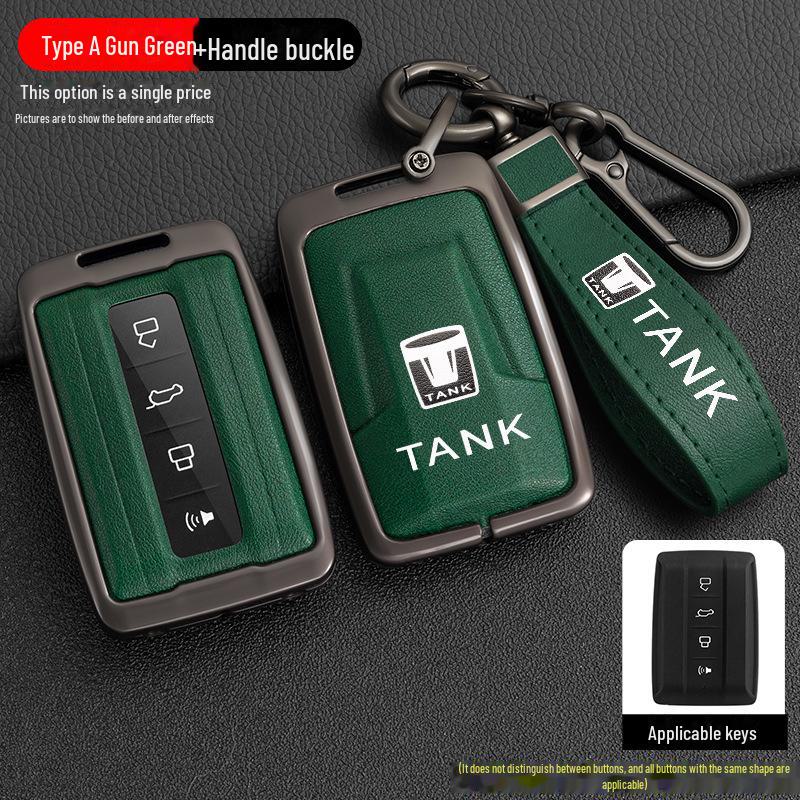 Cyber Ranger City Edition Tank 300 Key Cover: New Standard Metal Shell, Off-Road Version Tank 500 Car Bag Buckle.
