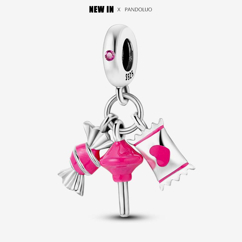 New In Christmas Series Charm Beads Fits Pandach Original Bracelet For Women Copper Pendant Bead Jewelry Festival Gift