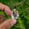Natural Tigers Eye Statement Multi Stone Birthday Wedding Ring Sterling Silver