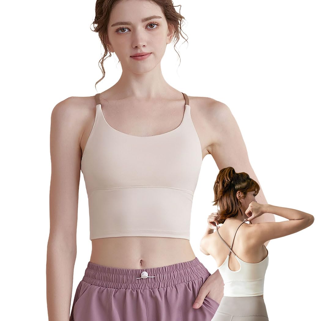 

SLINX Yoga Cupped Tank Yoga Bra YJBX1 Women s Wear, Top, Top, No-Sway, Cross-Back, Lightweight, Quick-Drying, Stretch, Fitness, Sportswear, (JP,