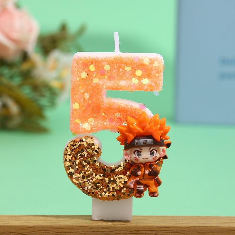 Narutos New Product Cartoon Anime Digital 0-9 Creative Party Birthday Candle Cake Candle Decoration Birthday Gift