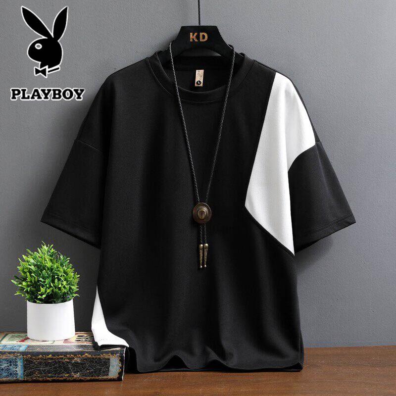 PLAYBOY Men s Loose Fit Round Neck Short Sleeve T-Shirt M 2500₽