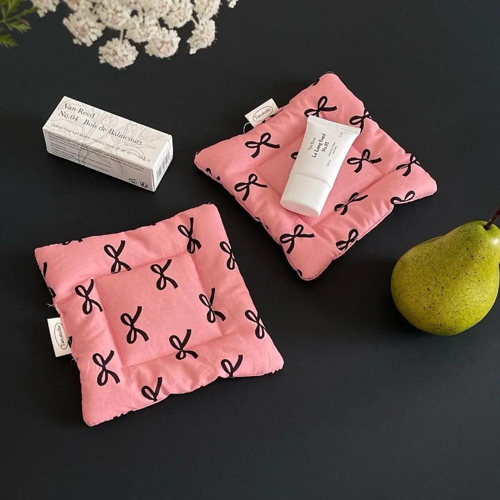 Photo Props Cotton Coasters Quality Table Cloth Lattice Series Cotton Placemats Table Decor Square Coffee Cup Placemat Home