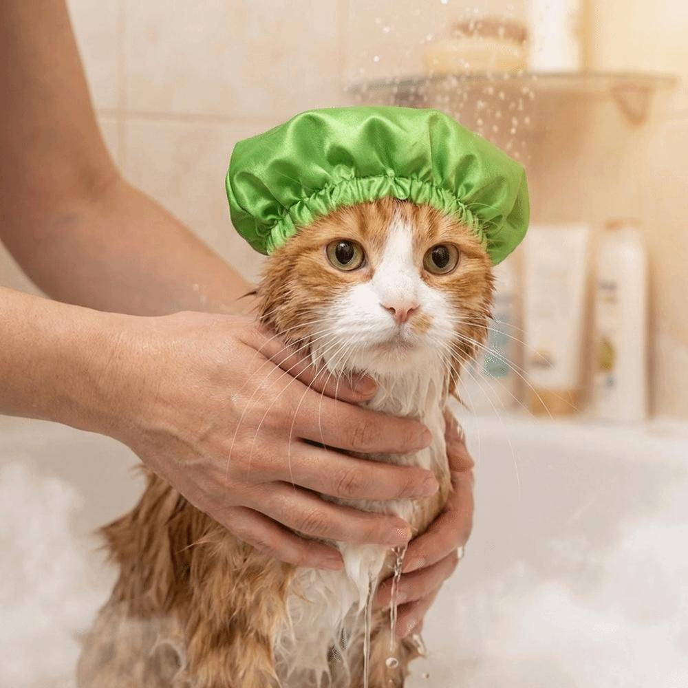 Wasserdichte Haustier-Bade-Ohrenabdeckung Wiederverwendbare Hundebadehaube Weiche Katzen-Bade-Duschhaube Für den Heimgebrauch