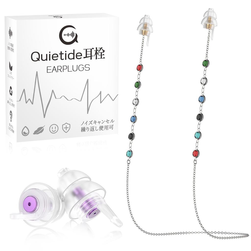 Quietide Live Music Noise Prevent Hearing Perfect for Loud Fireworks and Relieves Hearing Noise Cancelling Storage Japanese Instructions Q42B Purple
