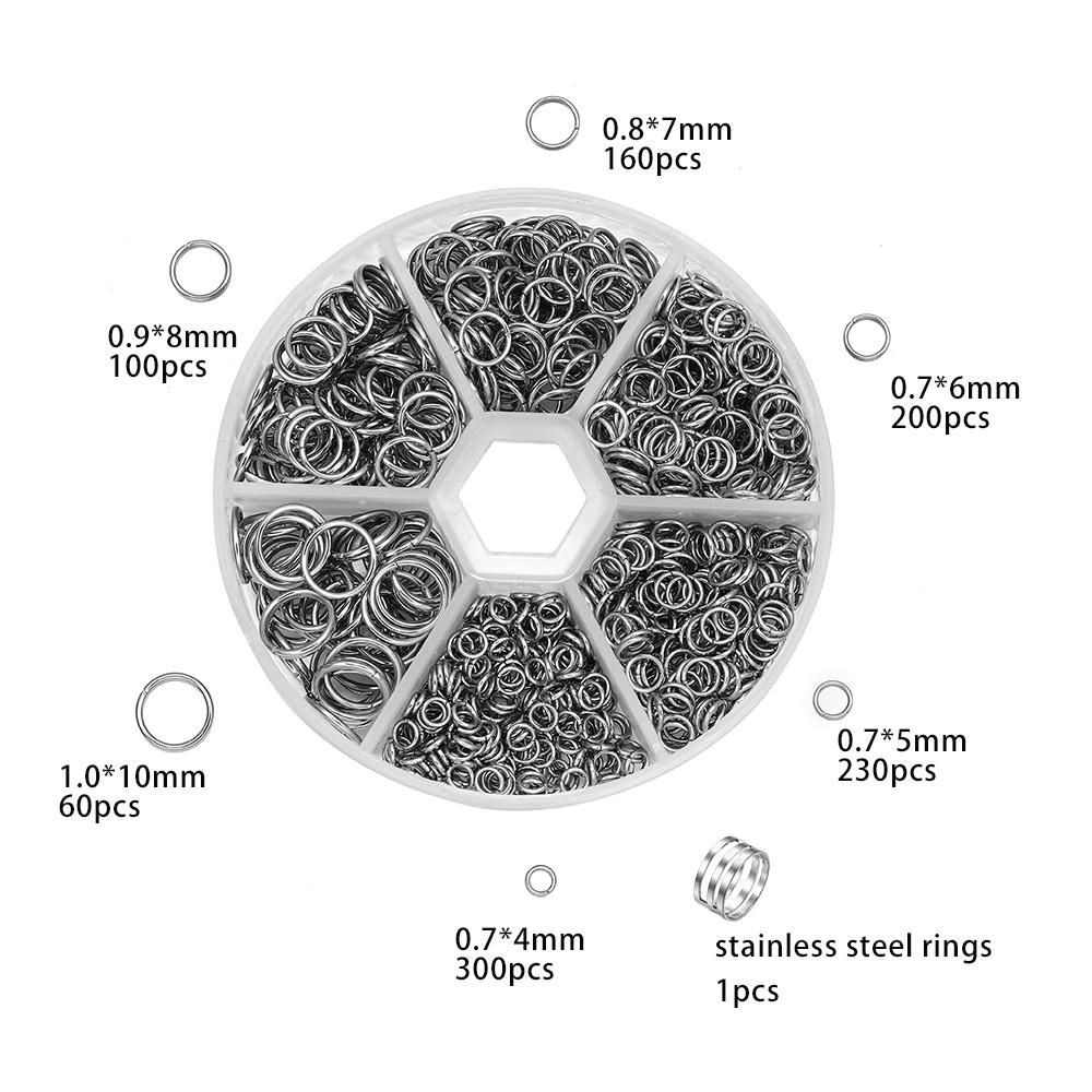 1050pcs Open Jump Rings  4/5/6/7/8/10mm Split Rings Connectors for DIY Necklace Bracelet Jewelry Accessories