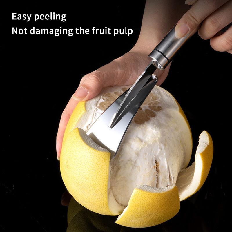 2PCS Stainless Steel Orange Peeler Citrus Peeler Tool With Comfortable Handle Fruit Slicer Cutter Remover For Kitchen