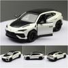 Lekebilmodell 1/40 Lamborghini URUS SUV Sport Diecast Alloy Miniatyr kjøretøysamling Gave til barn Gutter Barn