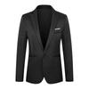 Giacca da abito per uso quotidiano da uomo Elegante da uomo Slim Fit Business per Matrimonio Festa Serale Cappotto da abito a un bottone con tasche