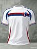 T-shirt Casual Sportiva da Uomo ad Asciugatura Rapida, Traspirante e Leggera con Strisce Colorate della Bandiera Francese e Grafica di un Gallo per Appassionati Sportivi Adulti