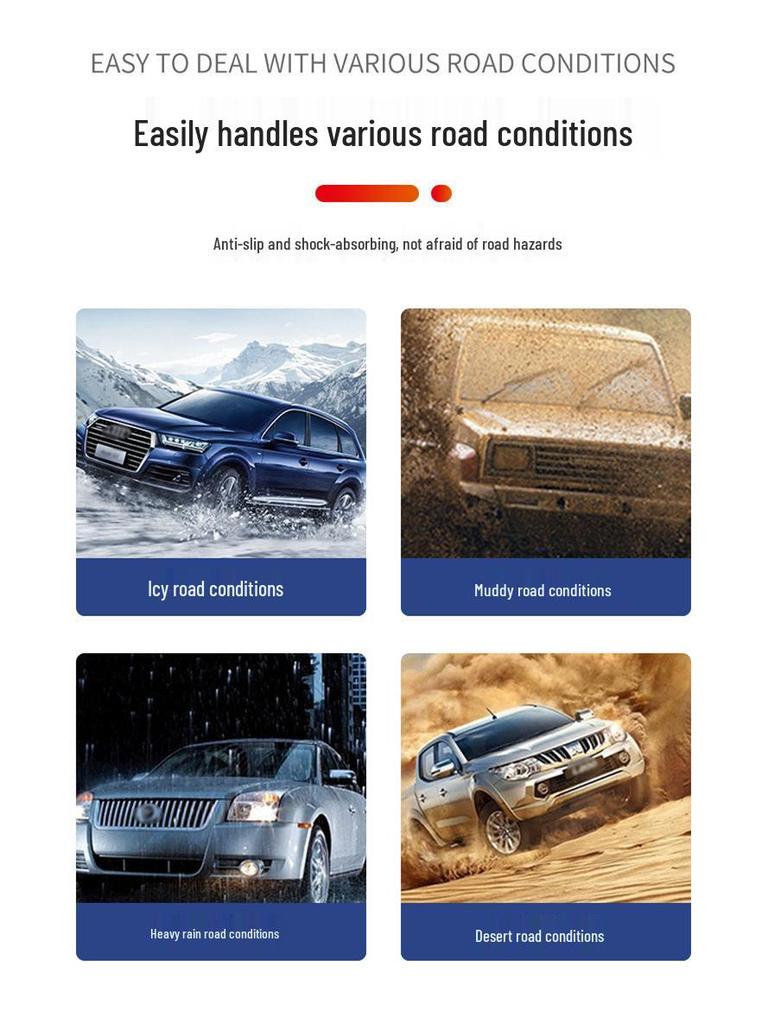 Winter Universal Snow and Mud Anti-Skid Chains for Small Off-Road Vehicles and Sedans