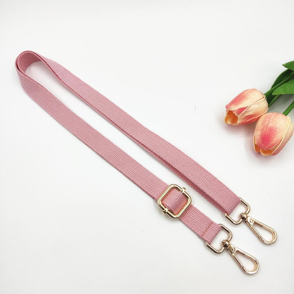 Adjustable 2cm Cotton Shoulder Strap - Solid Color Woven Replacement for Crossbody Bags