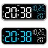Voice Control Large Digital Clock 12/24H Format Alarm Clock LED Electronic Clock  for Living Room