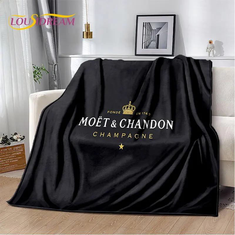 

Champagne M-Moet & Chandon Soft Plush Blanket,Flannel Blanket Throw Blanket for Living Room Bedroom Bed Sofa Picnic Cover Office 75x90cm