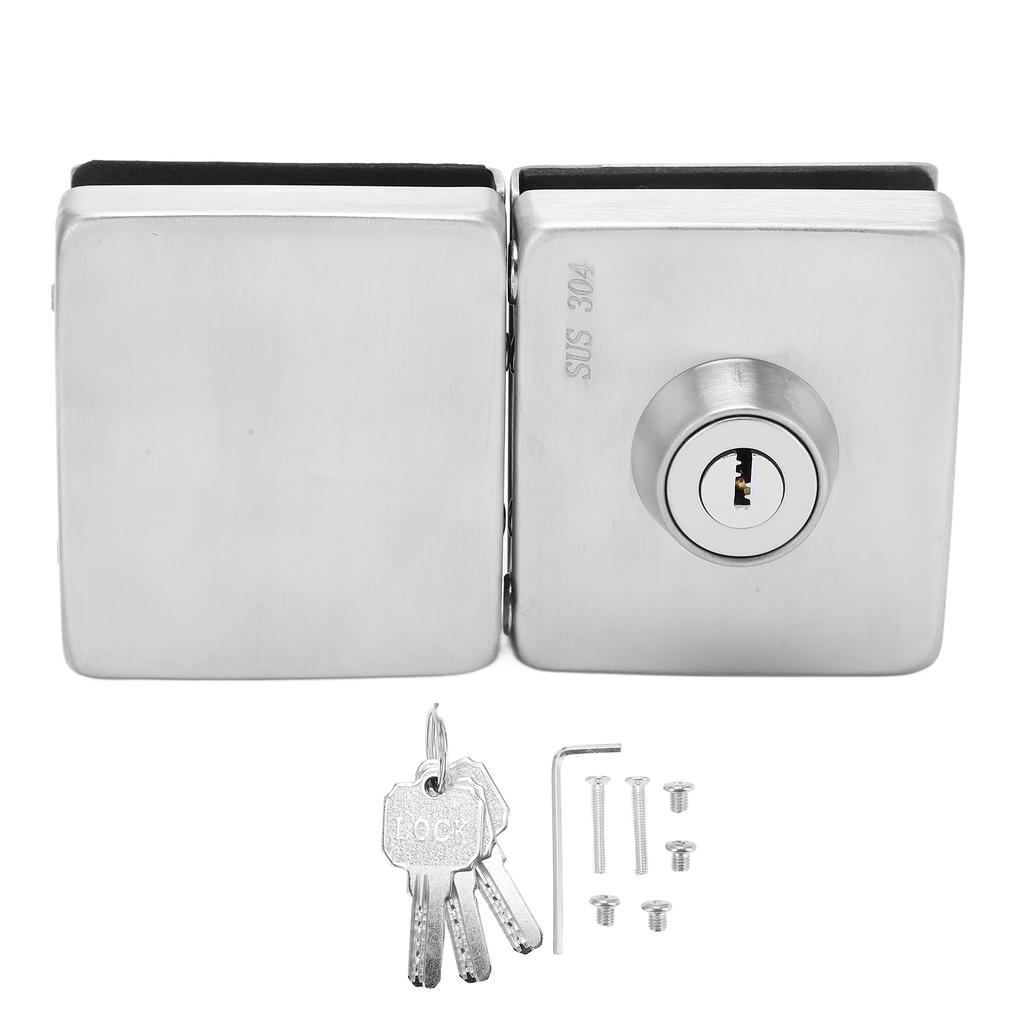 2PCS Push Sliding Gate Lock Corrosion Resistant Antioxidant Stainless Steel Frameless Glass Door
