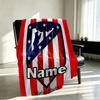 Custom Name Personalized Atletico Madrid Print Blankets, Home Decor, Bedroom, Sofa, Camping, Couch, Gifts for Birthday Christmas
