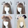 Niedliche Plüsch-Ohr-Haarbänder für Dalmatinerhunde Spa-Stirnband Realistische Tierohren Comic-Convention-Requisiten Festival-Party-Accessoire