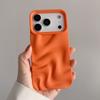 Simple  Orange Irregular Ripple Phone Case For For Iphone 17 Pro Max Air 16 1 14 13 12 11 Soft Matte TPU Back Cover