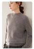 2024 Autumn/Winter Korean Style Women's Cashmere Knit Pullover with Half-High Collar