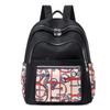 Women's Large Capacity Printed Nylon Backpack for Students & Travel