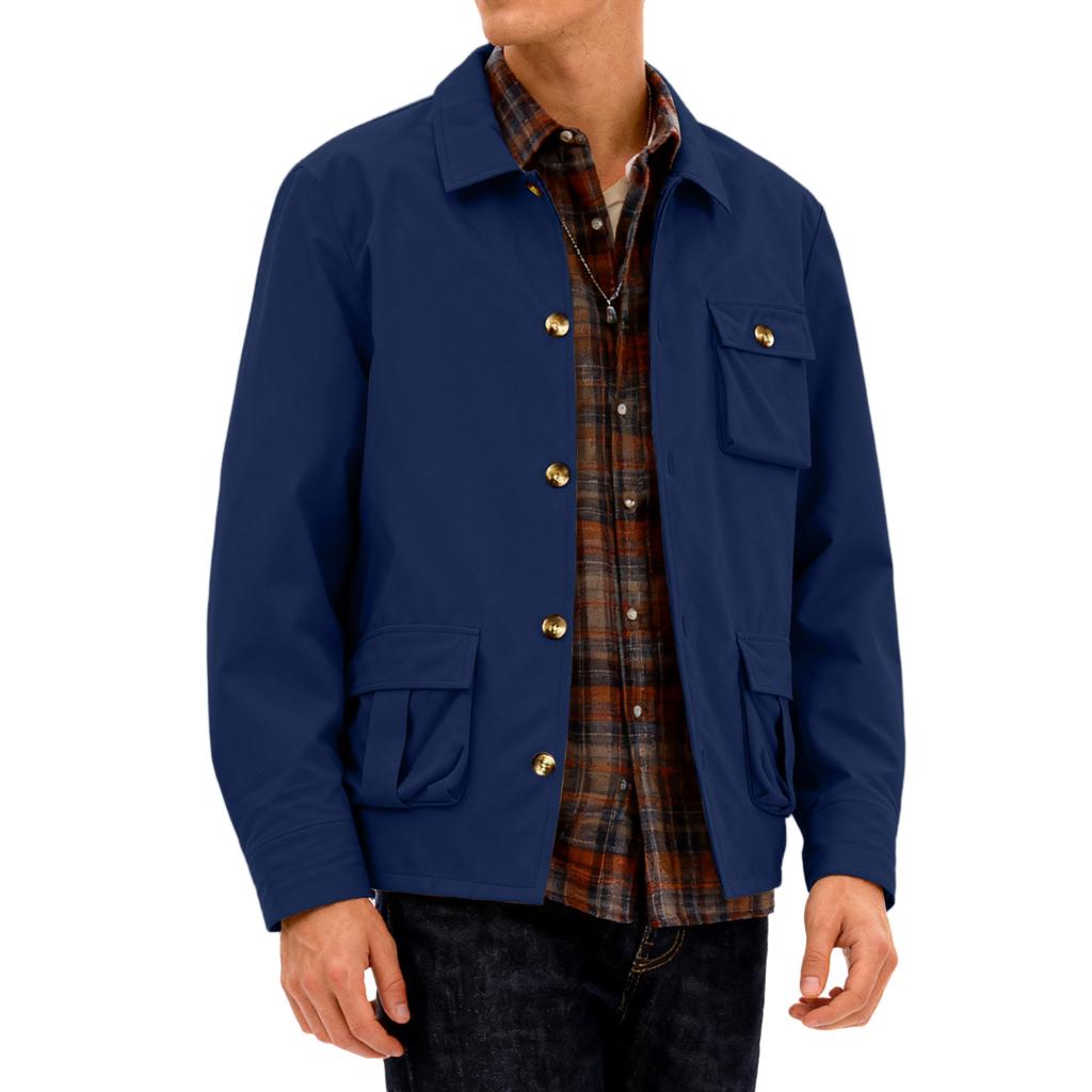 Men's Relaxed-Fit Casual Workwear Long-Sleeve Jacket