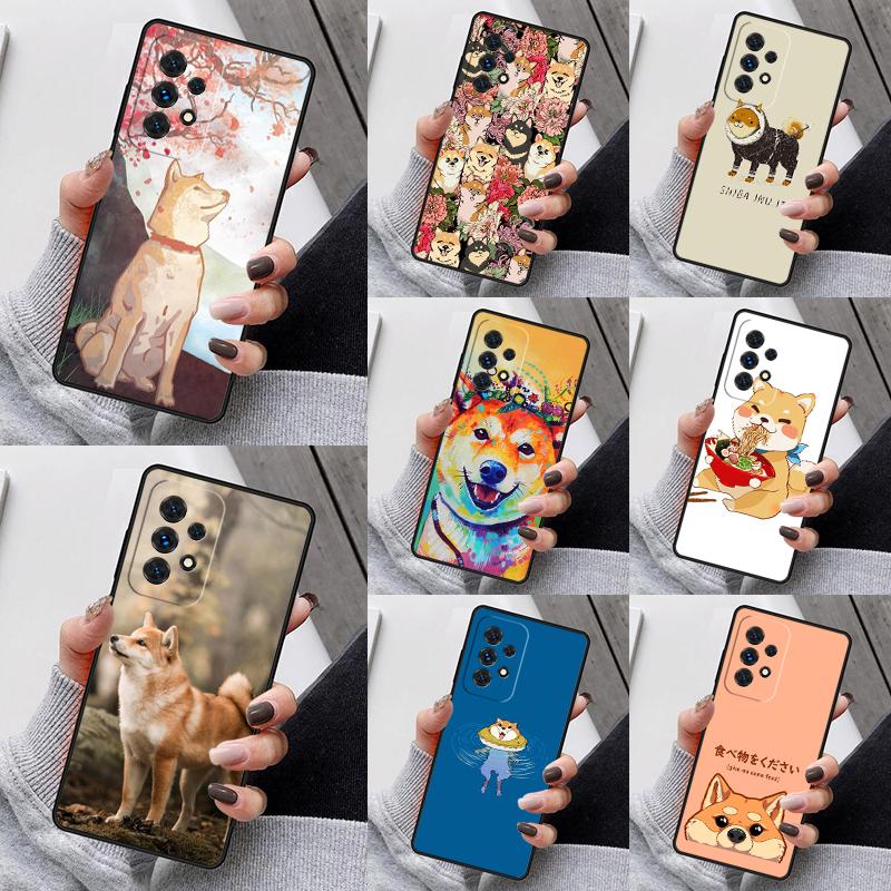 Funny Shiba Inu Phone Case For Samsung Galaxy S25 S23 S30 S8 S21 S20 FE S24 S22 Note 10 20 Plus Lite Ultra