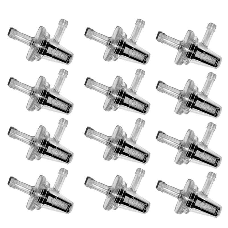 M63K-12Pcs Universal Motorcycle Right Angle Inline Fuel Filter 1/4 Inch 6Mm Hose Lines For KAWASAKI