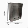 And Versatile Stainless Steel Wall-mounted Mailbox for Envelopes Magazines. Includes Lock.