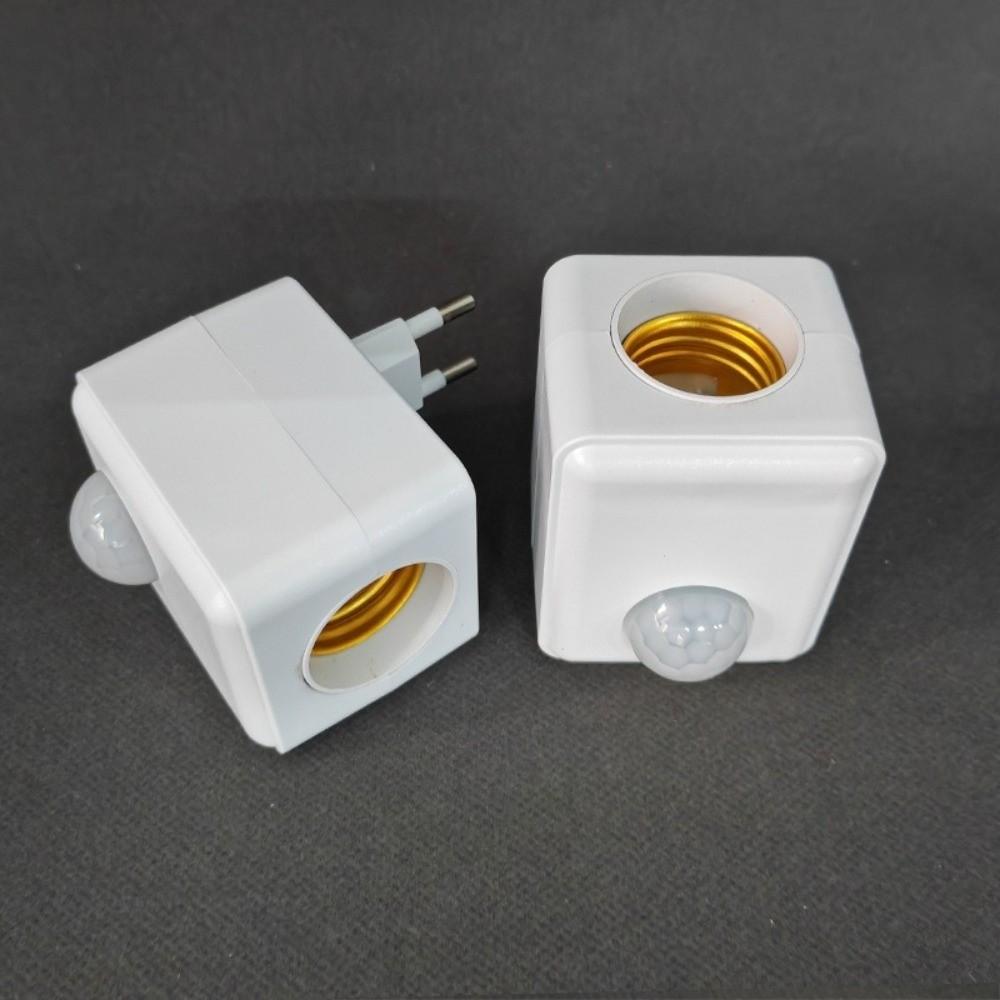 Home E27 Screw Cap Socket Wall Plug Human Induction Light Bulb Holder with Motion Sensor Smart Time-delay LED Lamp Base